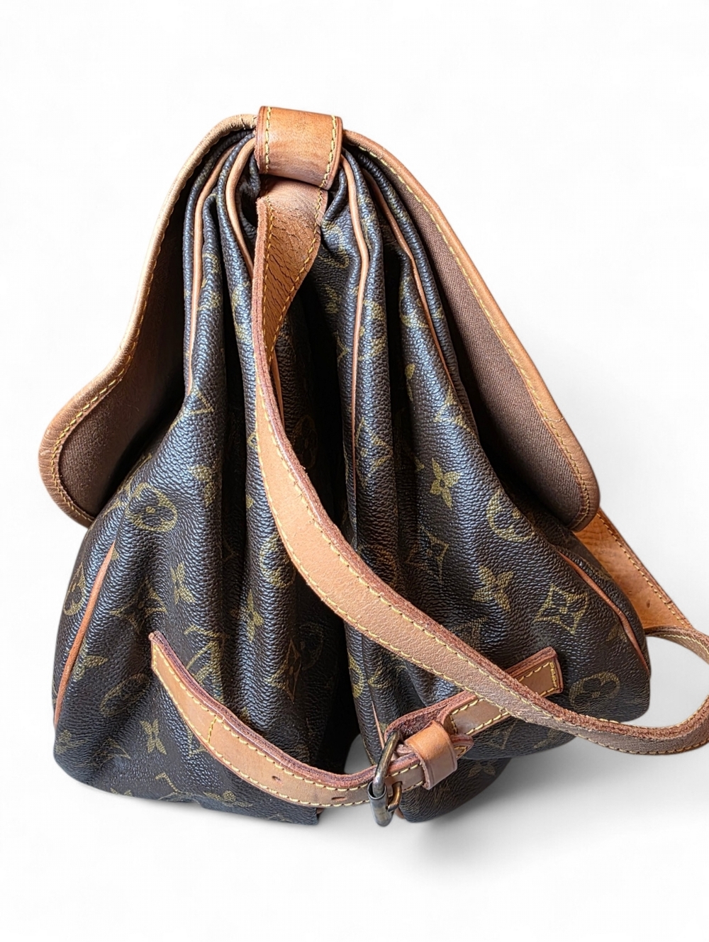 Louis Vuitton Saumur 35 Crossbody Bag Brown Monogram PVC Canvas Messenger Bag - Picture 3 of 12